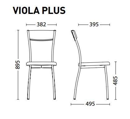 Стілець Віола плюс хром (Viola plus chrome) Новий Стиль